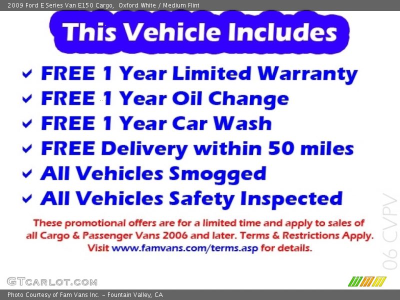 Oxford White / Medium Flint 2009 Ford E Series Van E150 Cargo