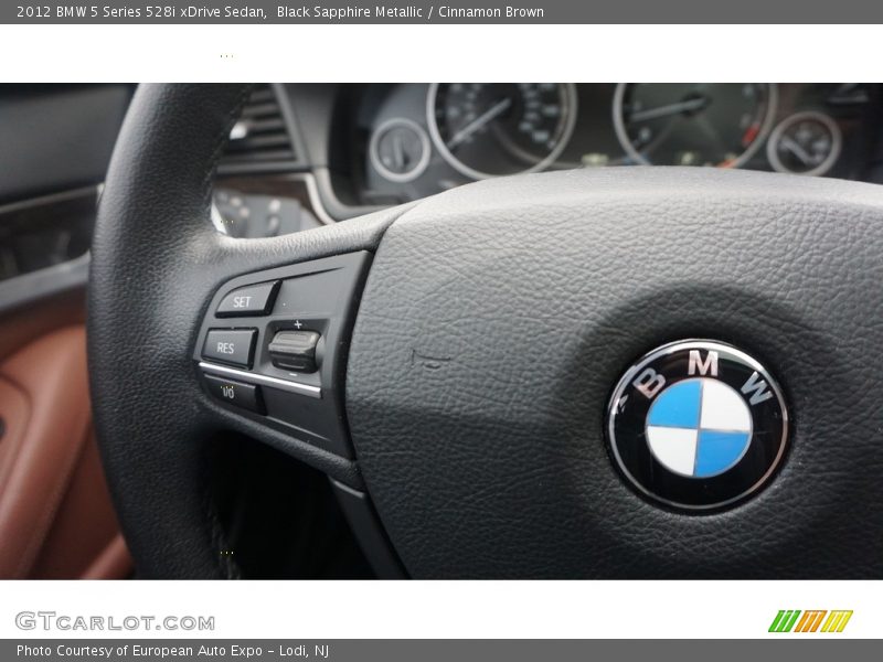 Black Sapphire Metallic / Cinnamon Brown 2012 BMW 5 Series 528i xDrive Sedan