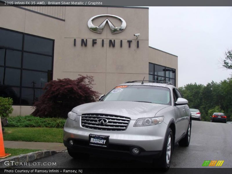 Brilliant Silver Metallic / Graphite 2005 Infiniti FX 35 AWD
