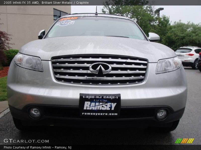 Brilliant Silver Metallic / Graphite 2005 Infiniti FX 35 AWD