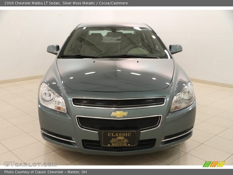 Silver Moss Metallic / Cocoa/Cashmere 2009 Chevrolet Malibu LT Sedan