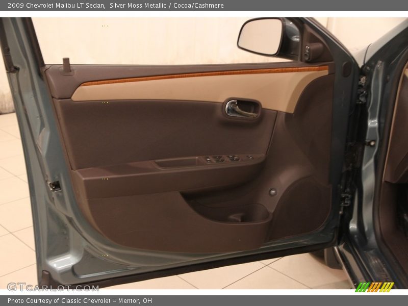 Silver Moss Metallic / Cocoa/Cashmere 2009 Chevrolet Malibu LT Sedan