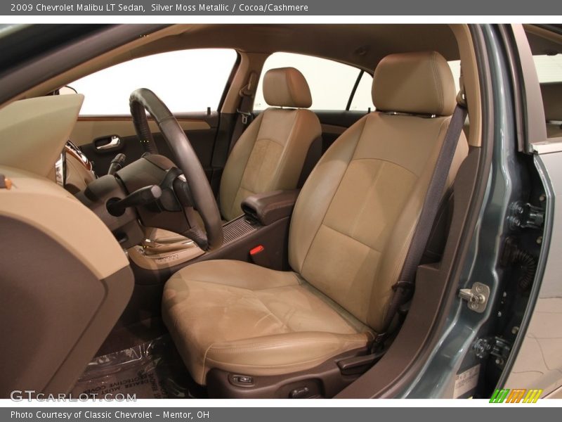 Silver Moss Metallic / Cocoa/Cashmere 2009 Chevrolet Malibu LT Sedan
