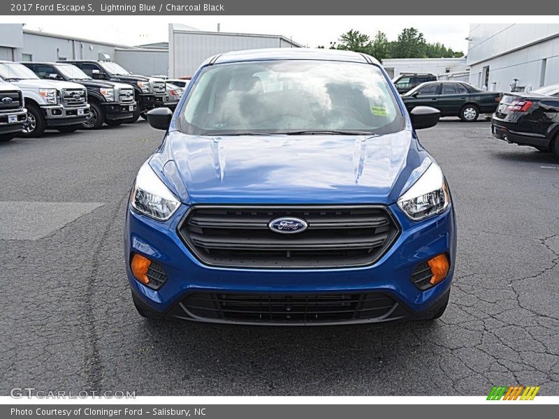 Lightning Blue / Charcoal Black 2017 Ford Escape S