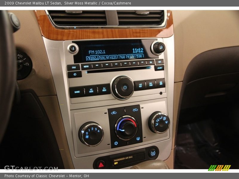 Silver Moss Metallic / Cocoa/Cashmere 2009 Chevrolet Malibu LT Sedan
