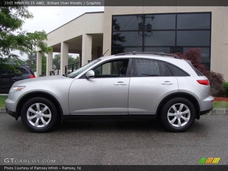 Brilliant Silver Metallic / Graphite 2005 Infiniti FX 35 AWD