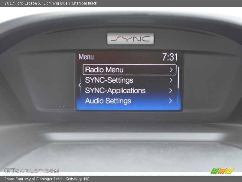 Lightning Blue / Charcoal Black 2017 Ford Escape S
