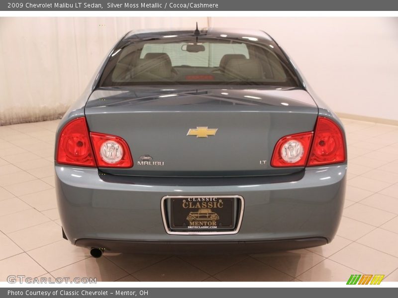 Silver Moss Metallic / Cocoa/Cashmere 2009 Chevrolet Malibu LT Sedan
