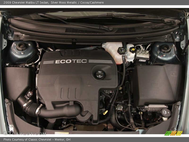 Silver Moss Metallic / Cocoa/Cashmere 2009 Chevrolet Malibu LT Sedan
