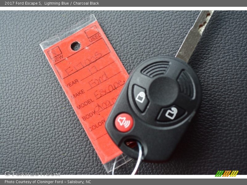 Lightning Blue / Charcoal Black 2017 Ford Escape S