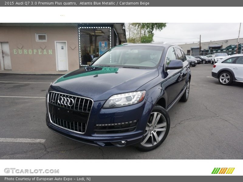 Atlantis Blue Metallic / Cardamom Beige 2015 Audi Q7 3.0 Premium Plus quattro
