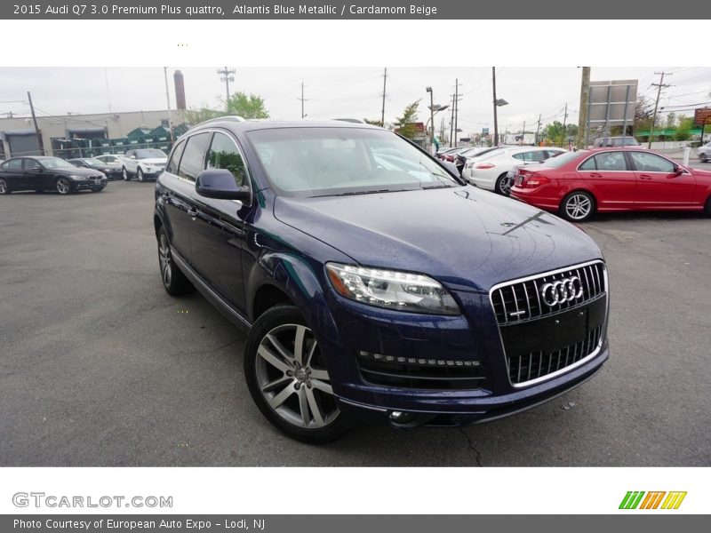 Atlantis Blue Metallic / Cardamom Beige 2015 Audi Q7 3.0 Premium Plus quattro