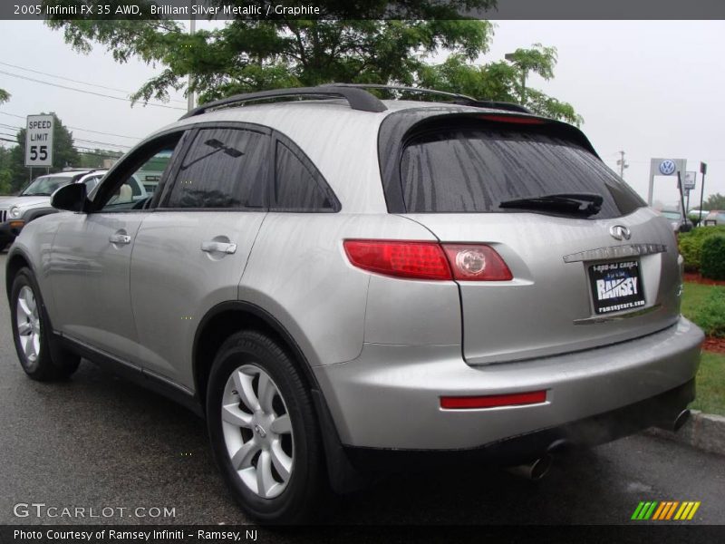 Brilliant Silver Metallic / Graphite 2005 Infiniti FX 35 AWD
