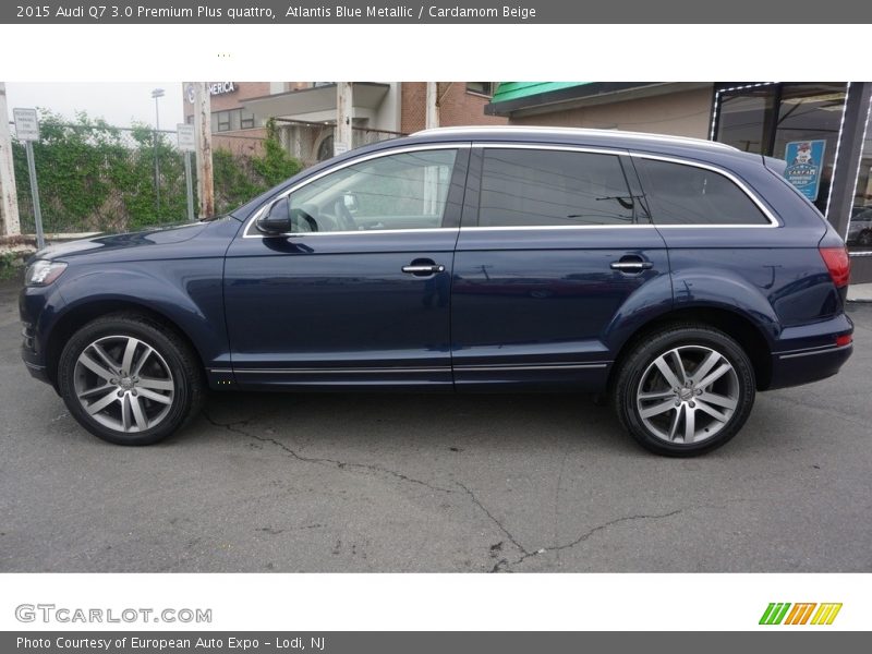 Atlantis Blue Metallic / Cardamom Beige 2015 Audi Q7 3.0 Premium Plus quattro