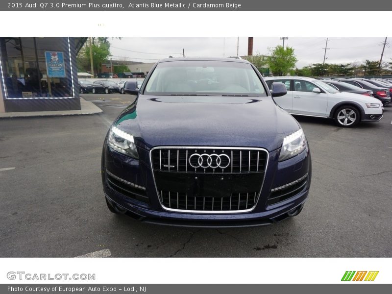 Atlantis Blue Metallic / Cardamom Beige 2015 Audi Q7 3.0 Premium Plus quattro