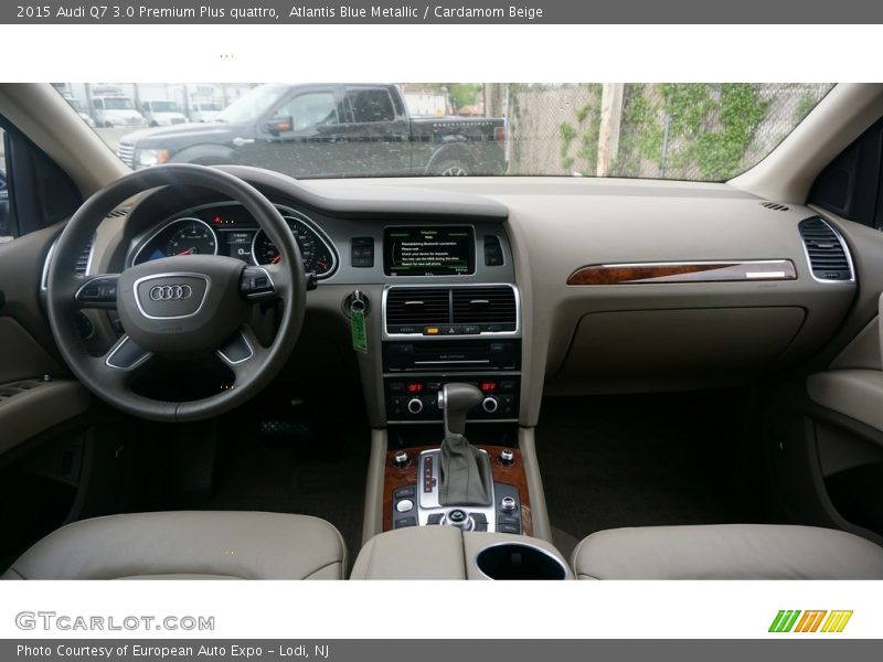 Atlantis Blue Metallic / Cardamom Beige 2015 Audi Q7 3.0 Premium Plus quattro