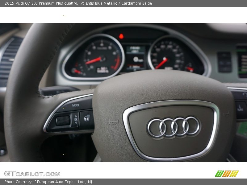 Atlantis Blue Metallic / Cardamom Beige 2015 Audi Q7 3.0 Premium Plus quattro