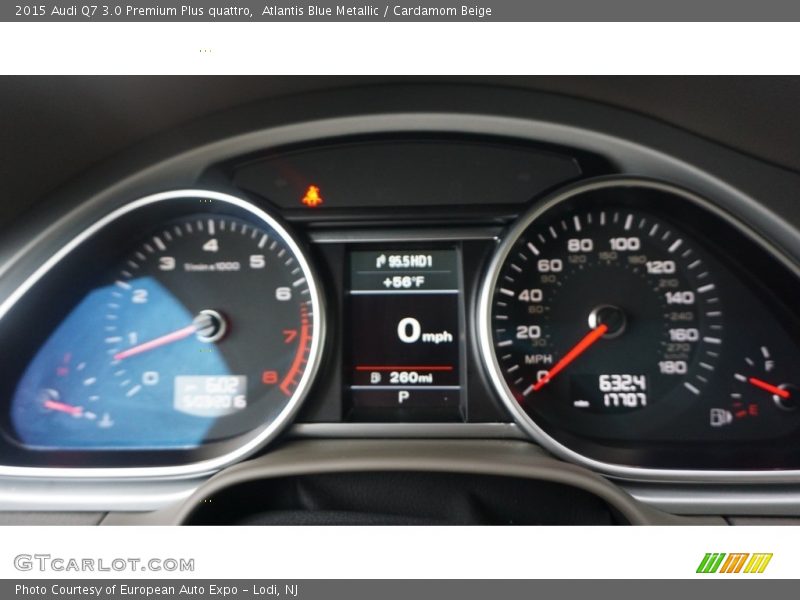 Atlantis Blue Metallic / Cardamom Beige 2015 Audi Q7 3.0 Premium Plus quattro