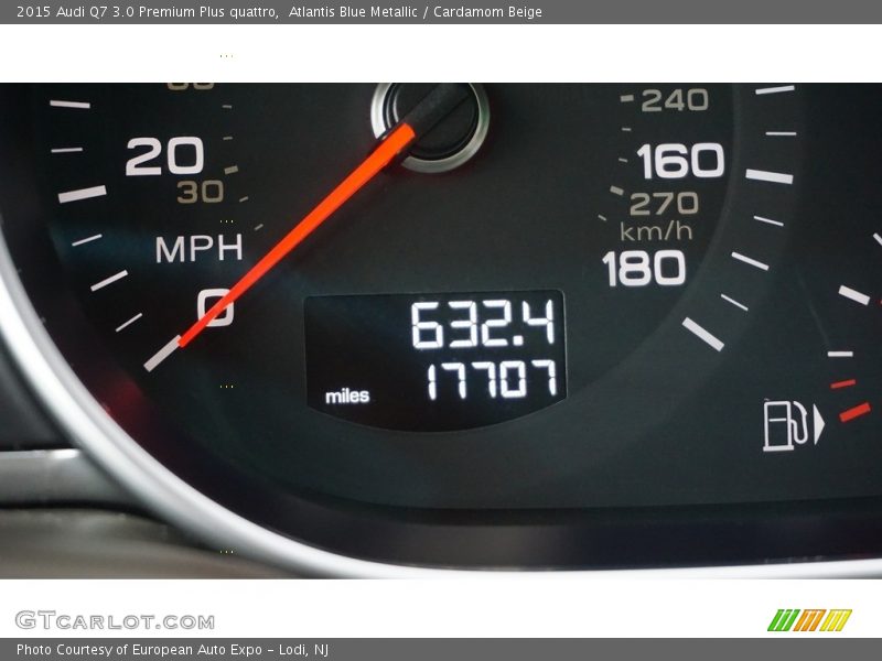 Atlantis Blue Metallic / Cardamom Beige 2015 Audi Q7 3.0 Premium Plus quattro