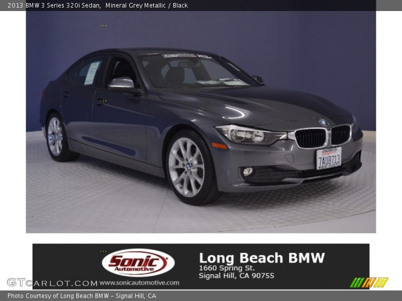 Mineral Grey Metallic / Black 2013 BMW 3 Series 320i Sedan