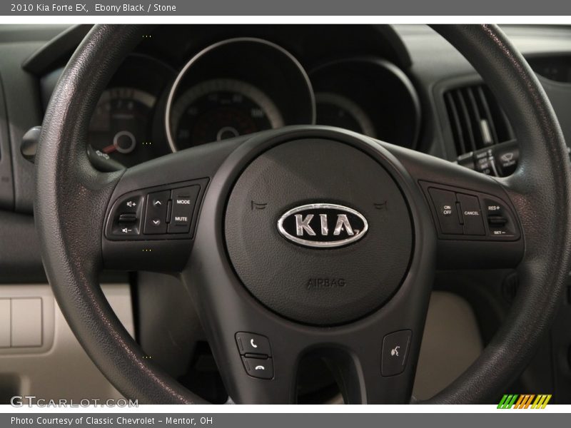 Ebony Black / Stone 2010 Kia Forte EX