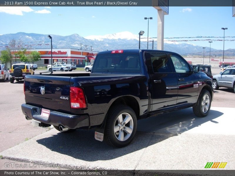 True Blue Pearl / Black/Diesel Gray 2013 Ram 1500 Express Crew Cab 4x4