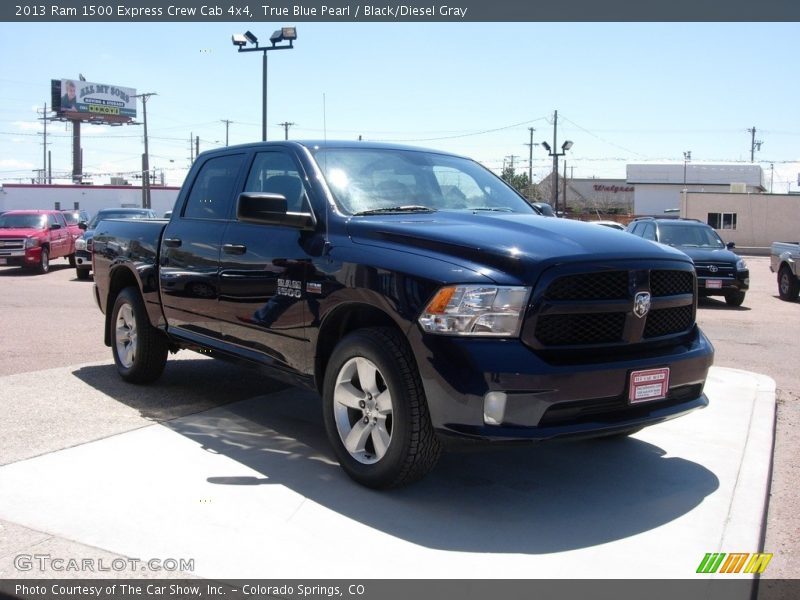 True Blue Pearl / Black/Diesel Gray 2013 Ram 1500 Express Crew Cab 4x4