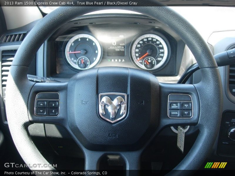 True Blue Pearl / Black/Diesel Gray 2013 Ram 1500 Express Crew Cab 4x4