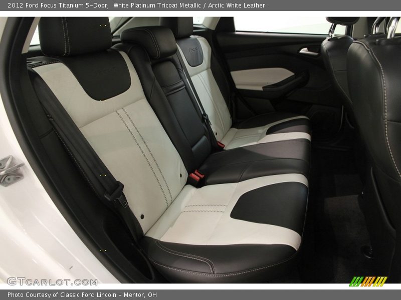 White Platinum Tricoat Metallic / Arctic White Leather 2012 Ford Focus Titanium 5-Door