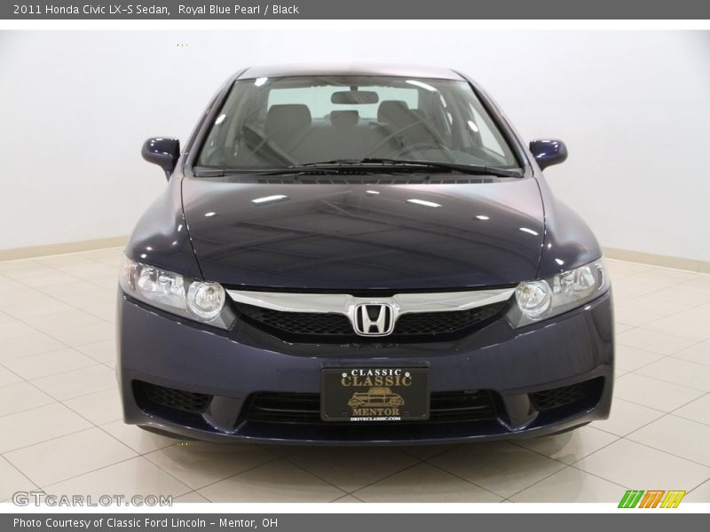 Royal Blue Pearl / Black 2011 Honda Civic LX-S Sedan