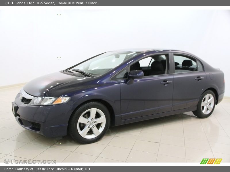 Royal Blue Pearl / Black 2011 Honda Civic LX-S Sedan