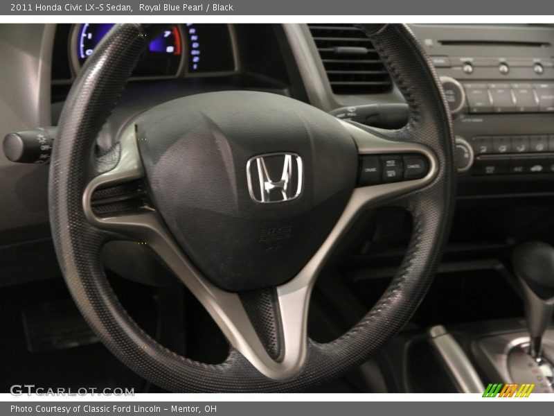 Royal Blue Pearl / Black 2011 Honda Civic LX-S Sedan