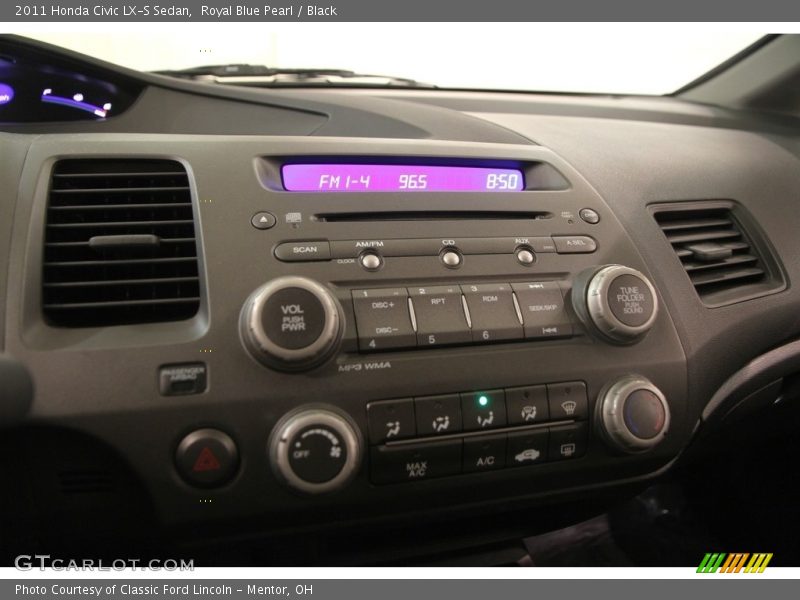 Royal Blue Pearl / Black 2011 Honda Civic LX-S Sedan