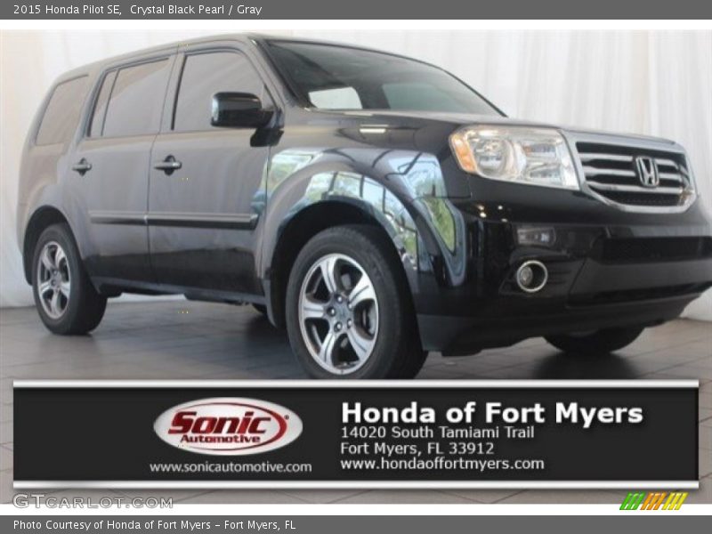 Crystal Black Pearl / Gray 2015 Honda Pilot SE