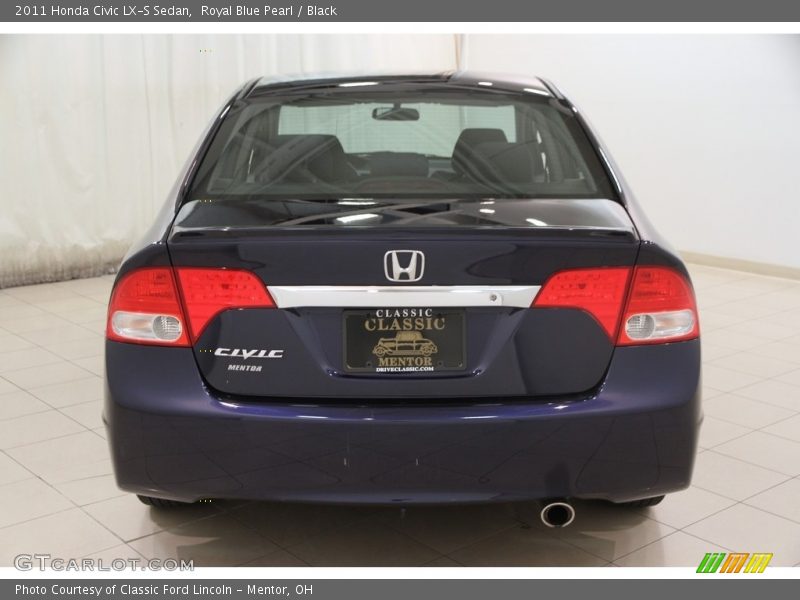 Royal Blue Pearl / Black 2011 Honda Civic LX-S Sedan