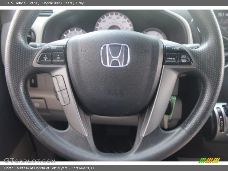Crystal Black Pearl / Gray 2015 Honda Pilot SE