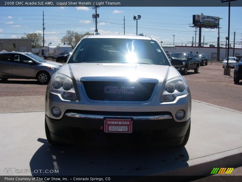 Liquid Silver Metallic / Light Titanium 2008 GMC Acadia SLE AWD