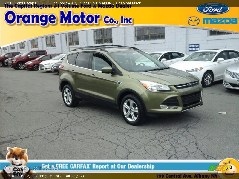 Ginger Ale Metallic / Charcoal Black 2013 Ford Escape SE 1.6L EcoBoost 4WD