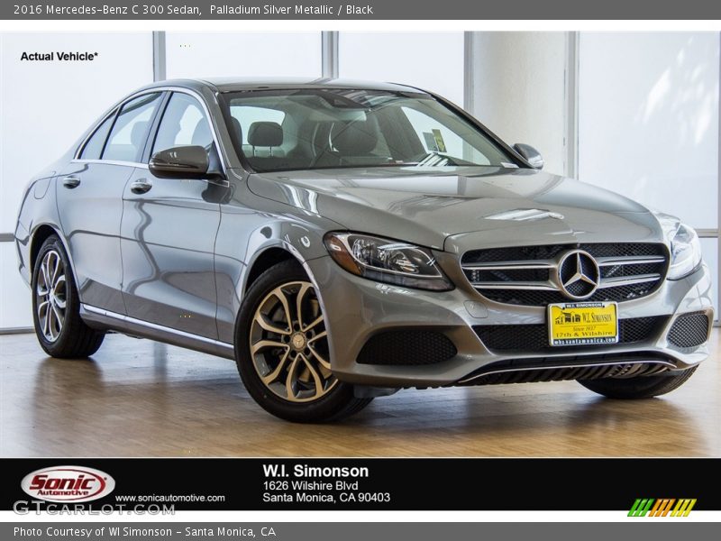 Palladium Silver Metallic / Black 2016 Mercedes-Benz C 300 Sedan