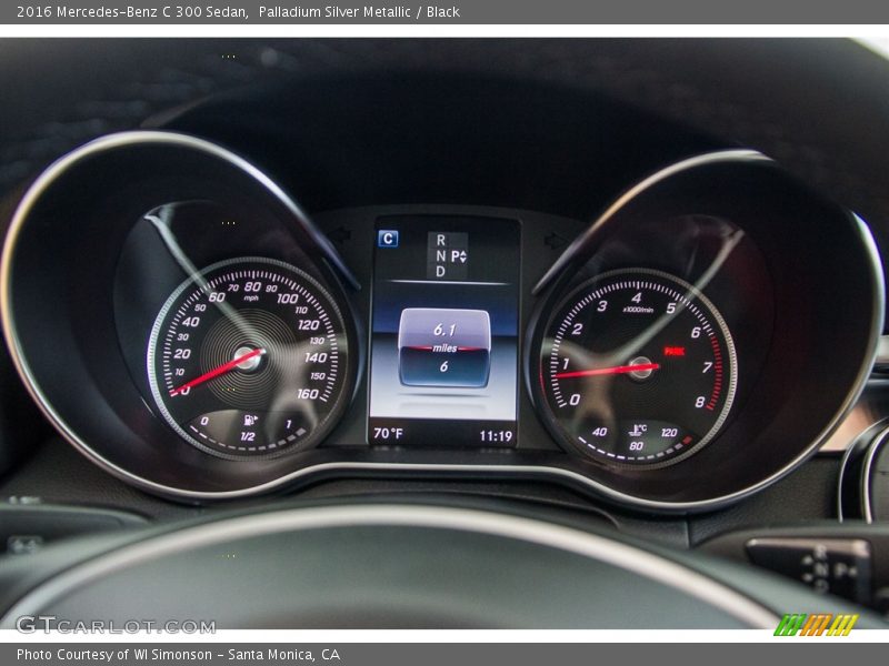 Palladium Silver Metallic / Black 2016 Mercedes-Benz C 300 Sedan