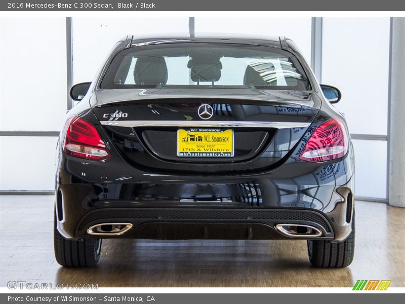 Black / Black 2016 Mercedes-Benz C 300 Sedan