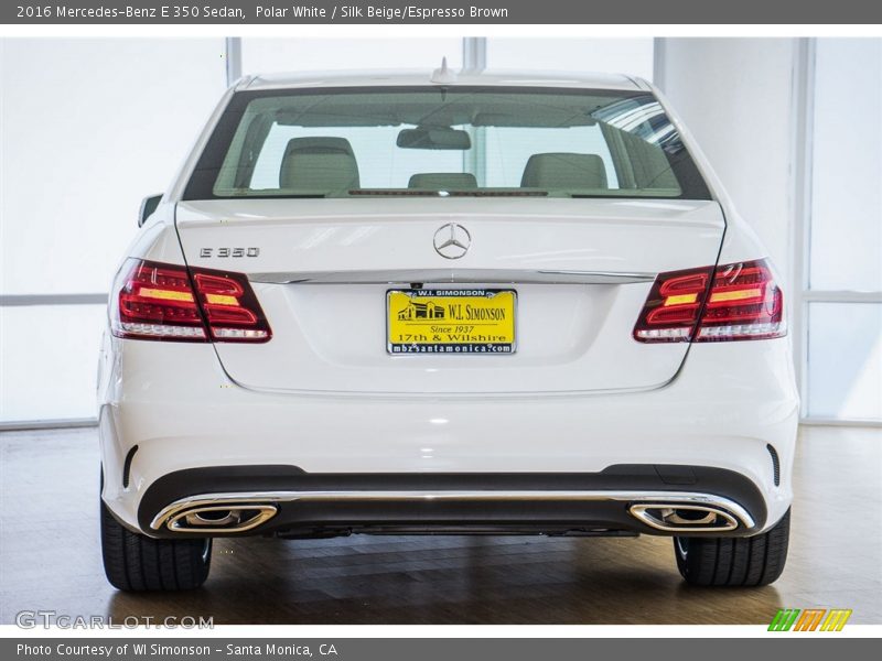 Polar White / Silk Beige/Espresso Brown 2016 Mercedes-Benz E 350 Sedan