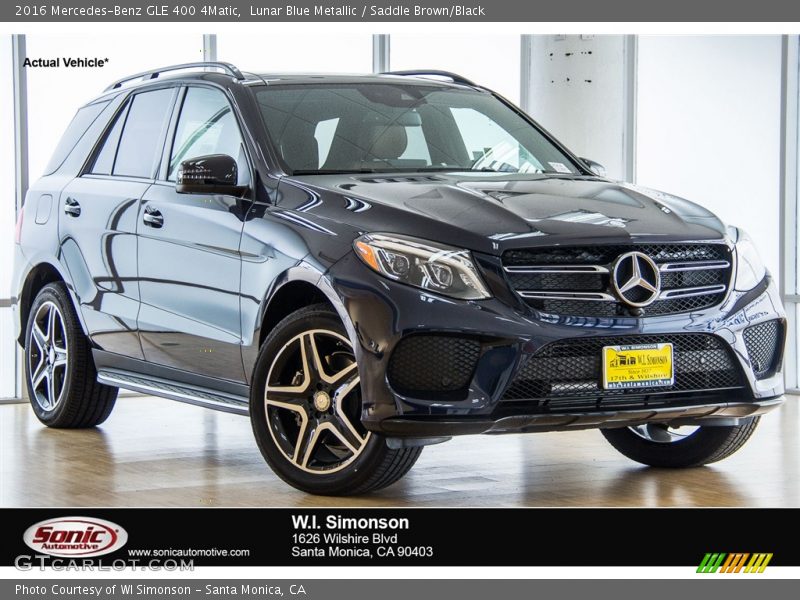 Lunar Blue Metallic / Saddle Brown/Black 2016 Mercedes-Benz GLE 400 4Matic