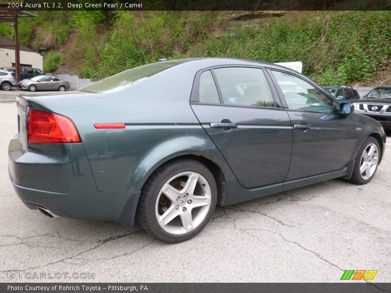 Deep Green Pearl / Camel 2004 Acura TL 3.2
