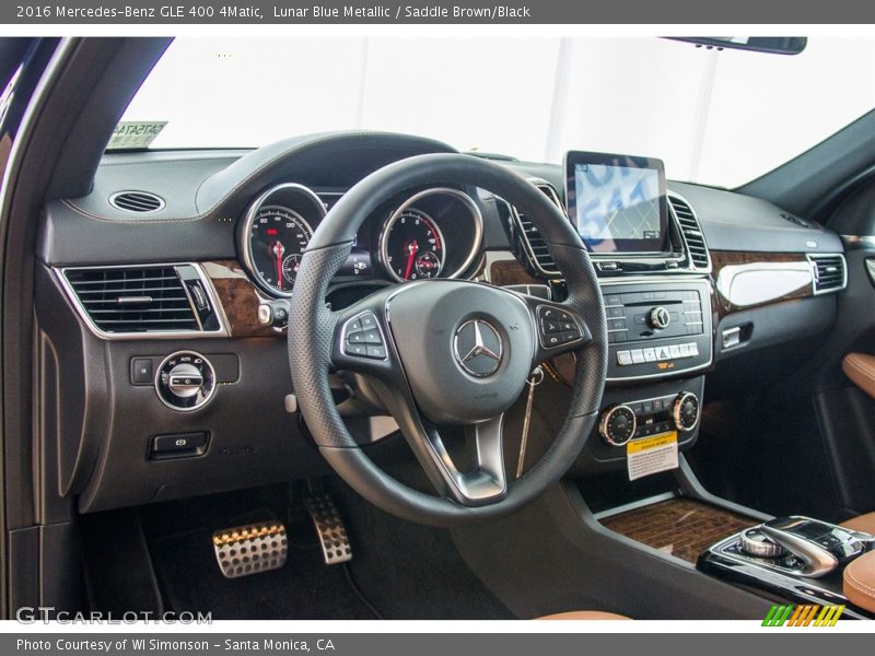 Lunar Blue Metallic / Saddle Brown/Black 2016 Mercedes-Benz GLE 400 4Matic