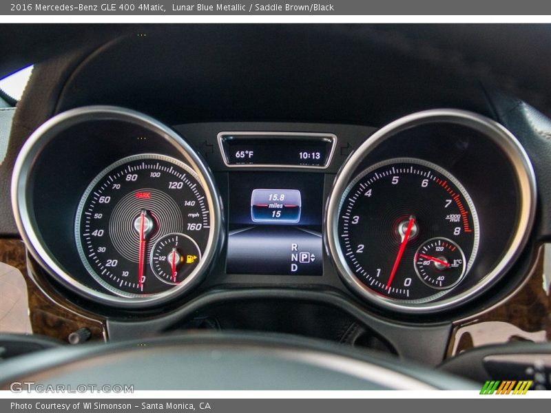Lunar Blue Metallic / Saddle Brown/Black 2016 Mercedes-Benz GLE 400 4Matic