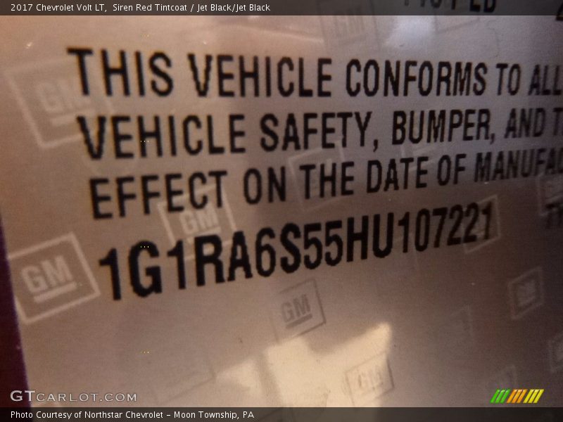 Siren Red Tintcoat / Jet Black/Jet Black 2017 Chevrolet Volt LT