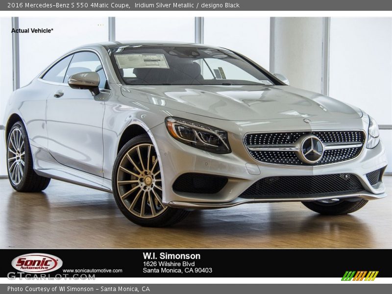 Iridium Silver Metallic / designo Black 2016 Mercedes-Benz S 550 4Matic Coupe