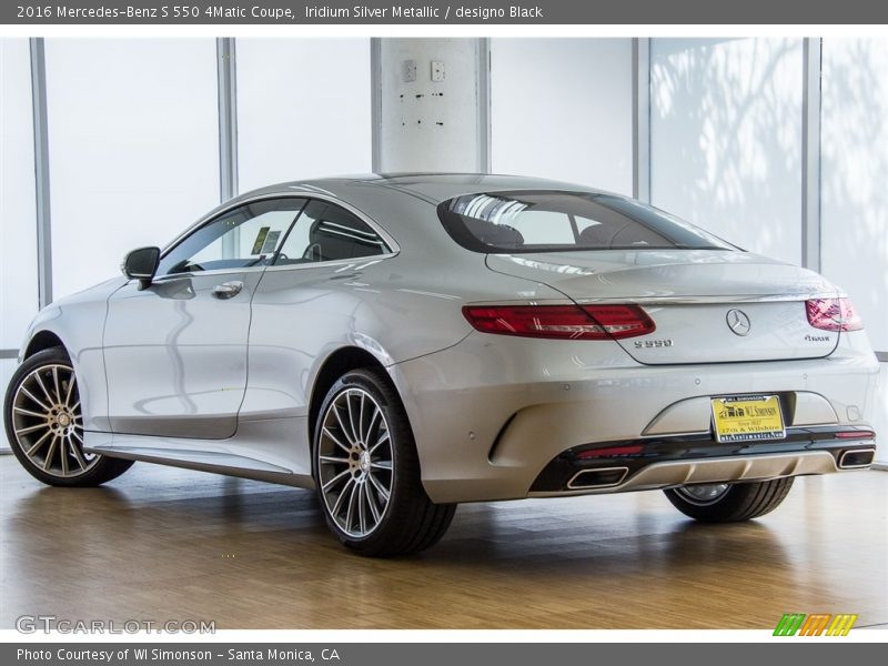 Iridium Silver Metallic / designo Black 2016 Mercedes-Benz S 550 4Matic Coupe