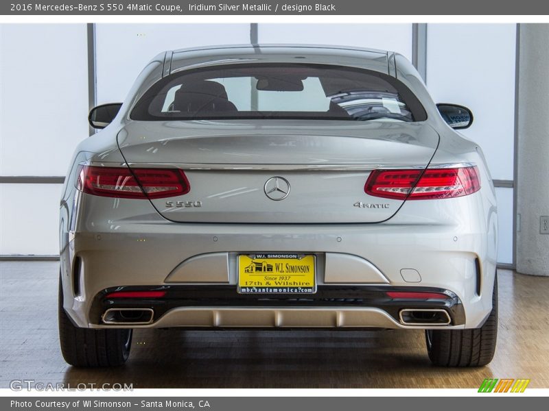 Iridium Silver Metallic / designo Black 2016 Mercedes-Benz S 550 4Matic Coupe